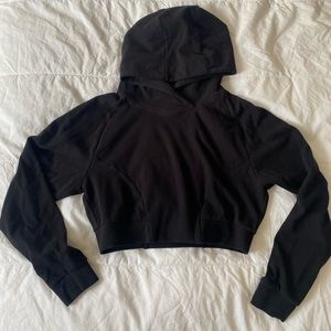 Alphalete Identity Pro Cropped Hoodie in Black XS